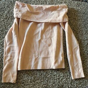 Baby Pink Aritzia (Wilfred) Turtleneck Long Sleeve Top